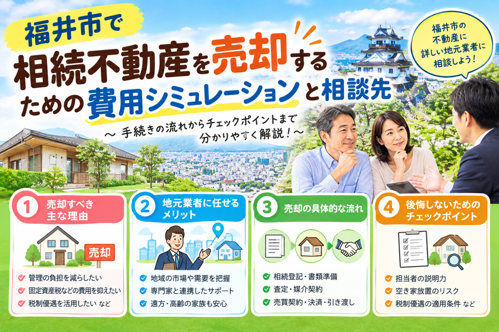 福井市の相続不動産売却は地元業者へ？相談するメリットを分かりやすく解説の画像