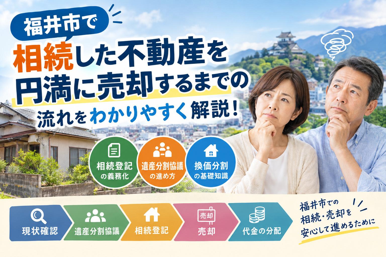 福井市の相続不動産売却はどう進める？遺産分割協議で円満に現金化する方法の画像