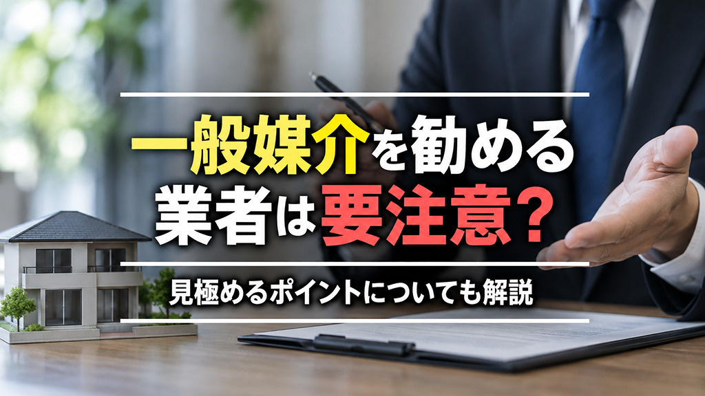 一般媒介を勧める業者は要注意？見極めるポイントについても解説