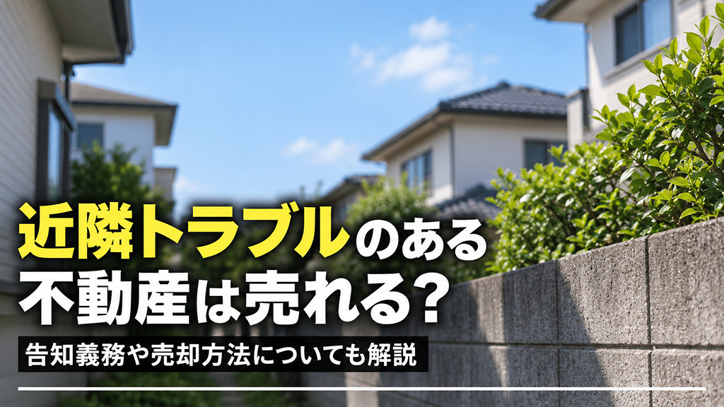 近隣トラブルのある不動産は売れる？告知義務や売却方法についても解説