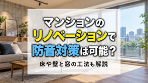 マンションのリノベーションで防音対策は可能？床や壁と窓の工法も解説の画像