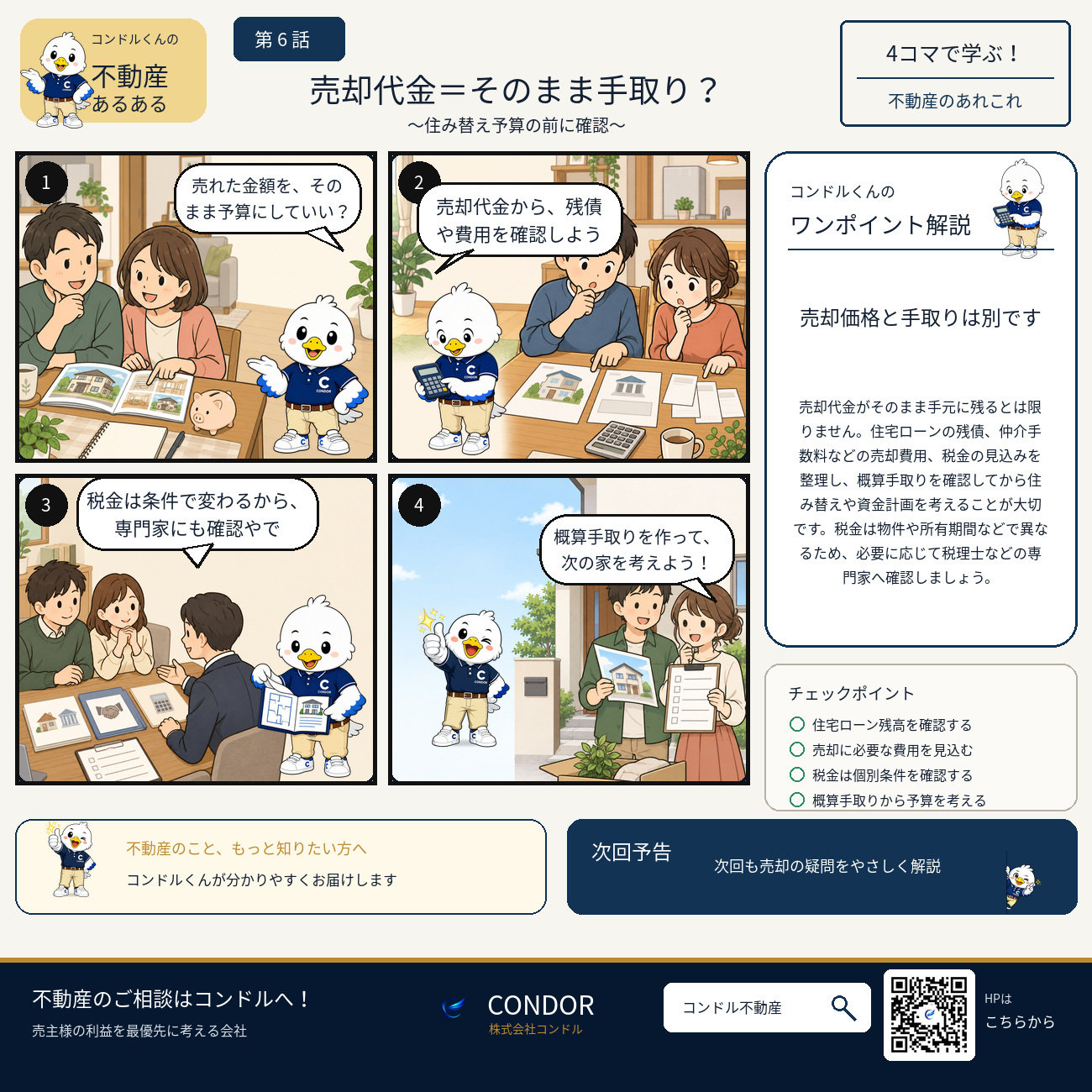 不動産売却の手取りはいくら？売却価格から差し引かれる費用と確認項目の画像