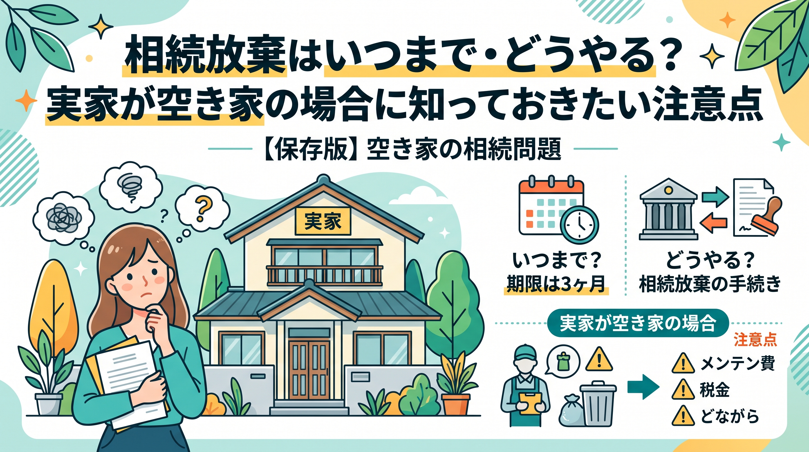「相続放棄」はいつまで?期限と空き家の注意点を解説の画像