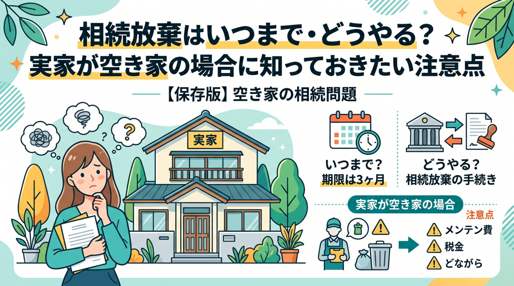 「相続放棄」はいつまで？期限と空き家の注意点を解説の画像