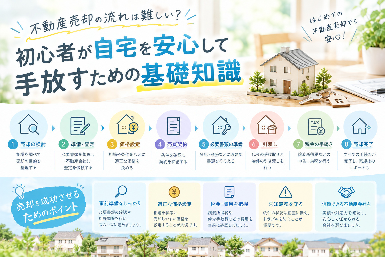 不動産売却の流れは難しい?初心者が自宅を安心して手放すための基礎知識の画像