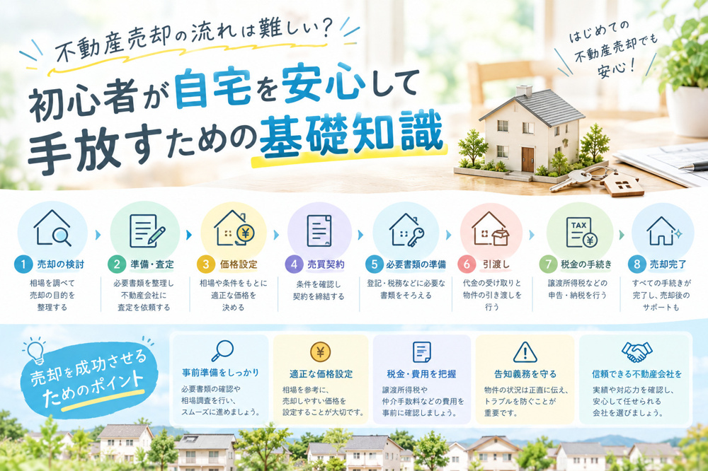 不動産売却の流れは難しい？初心者が自宅を安心して手放すための基礎知識の画像