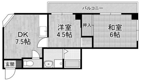 サンライズハイツ401 間取り図