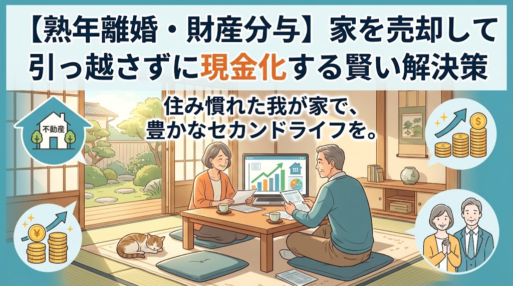 【熟年離婚・財産分与】家を売却して引っ越さずに現金化する賢い解決策の画像