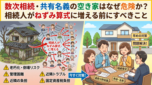 「数次相続」で空き家の共有者が増える前に知るべきことの画像