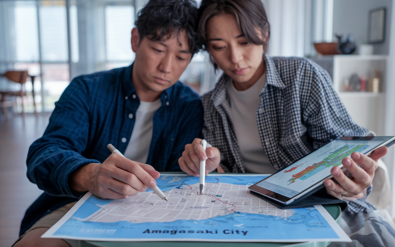 尼崎市の浸水リスクは?ハザードマップで少ないエリアの賃貸を選ぶ方法の画像
