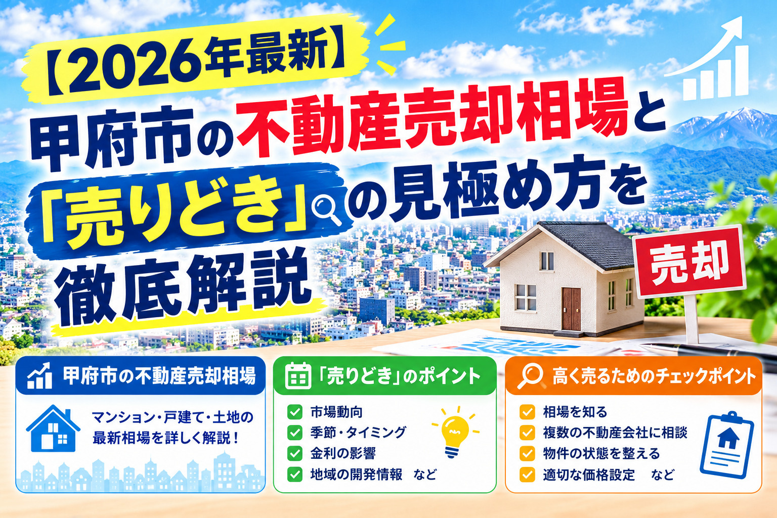 【2026年最新】甲府市の不動産売却相場と「売りどき」の見極め方を徹底解説の画像