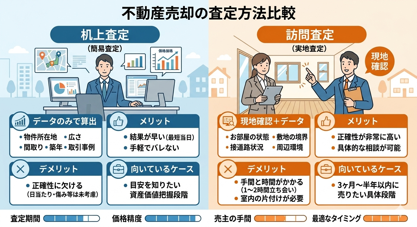【沼津市の不動産売却】不動産売却査定 机上査定Vs訪問査定　どちらが正解？の画像