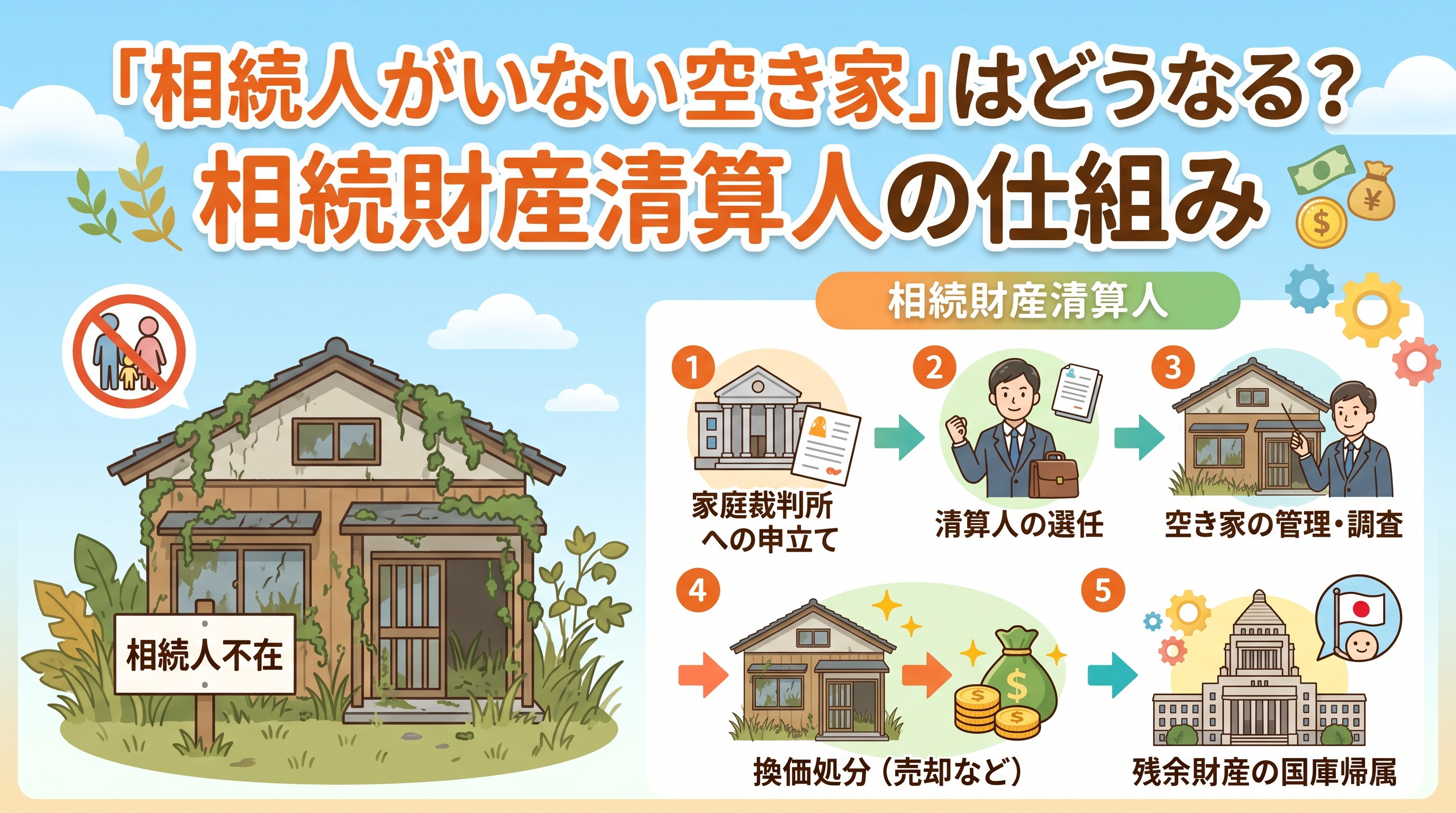 「相続人がいない空き家」はどうなる?相続財産清算人の仕組みの画像