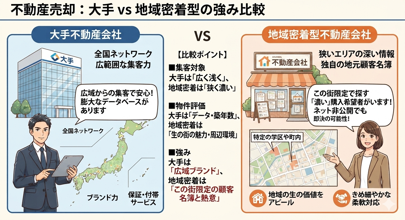 【沼津市の不動産売却コラム】不動産売却は大手VS地域密着型（地元）はどちらがいいの？の画像