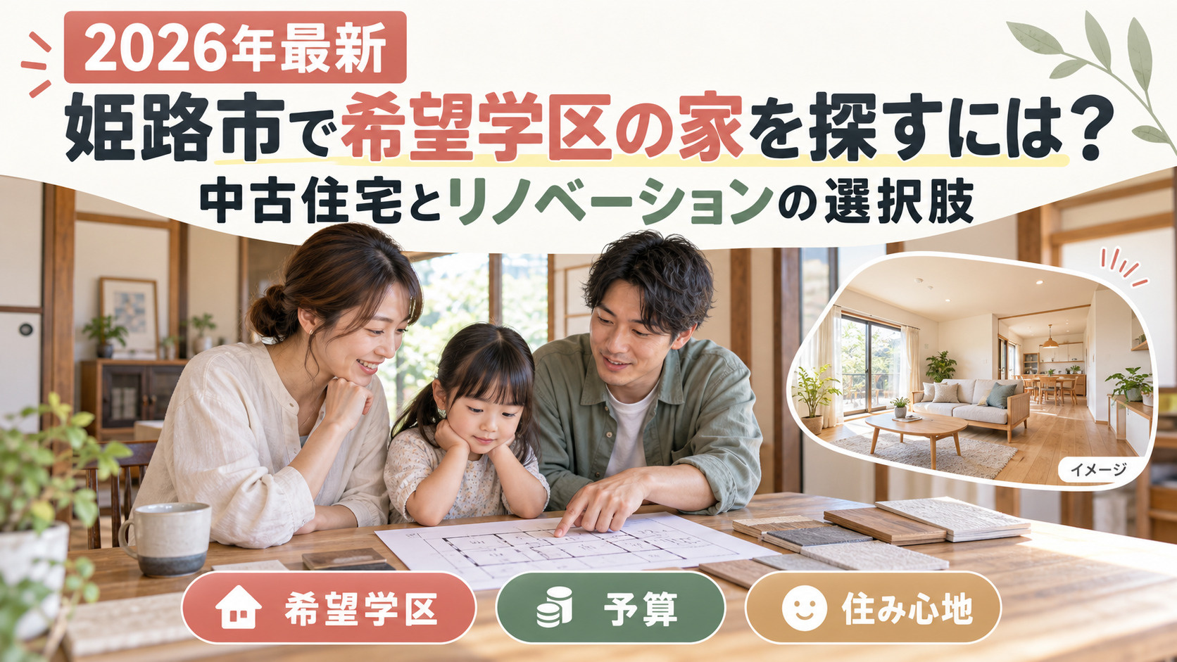 【2026年最新】姫路市で希望学区の家を探すには？中古住宅とリノベーションの選択肢の画像