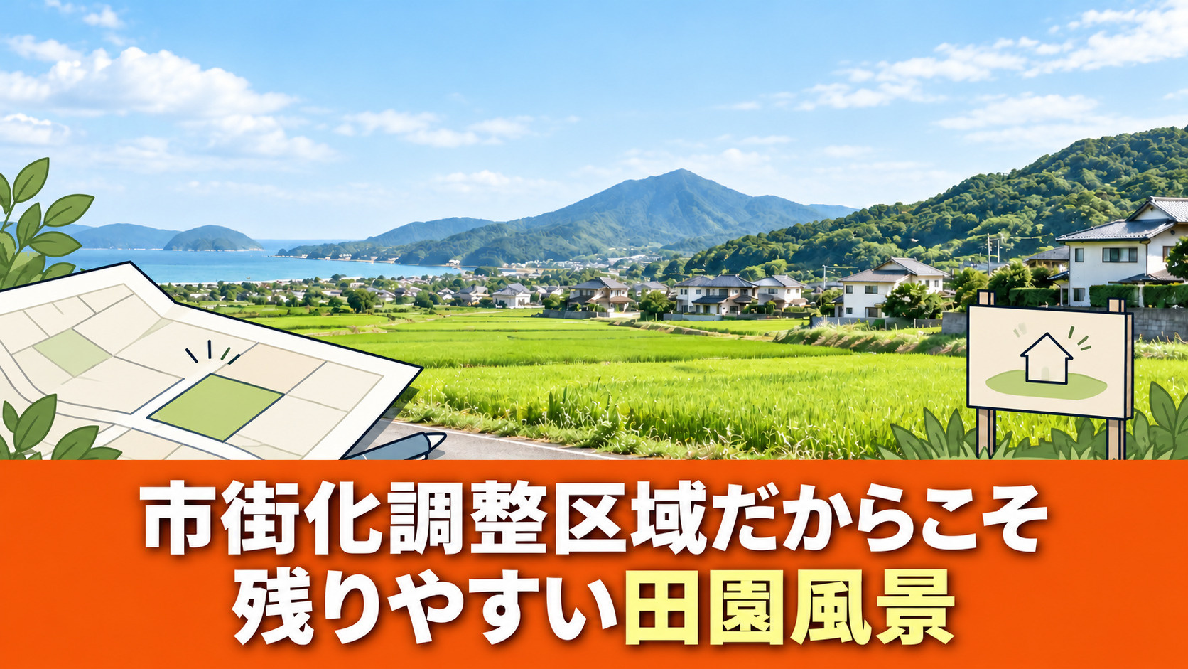 市街化調整区域に広がる田園風景