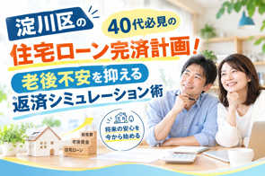 淀川区の40代必見の住宅ローン完済計画!老後不安を抑える返済シミュレーション術の画像