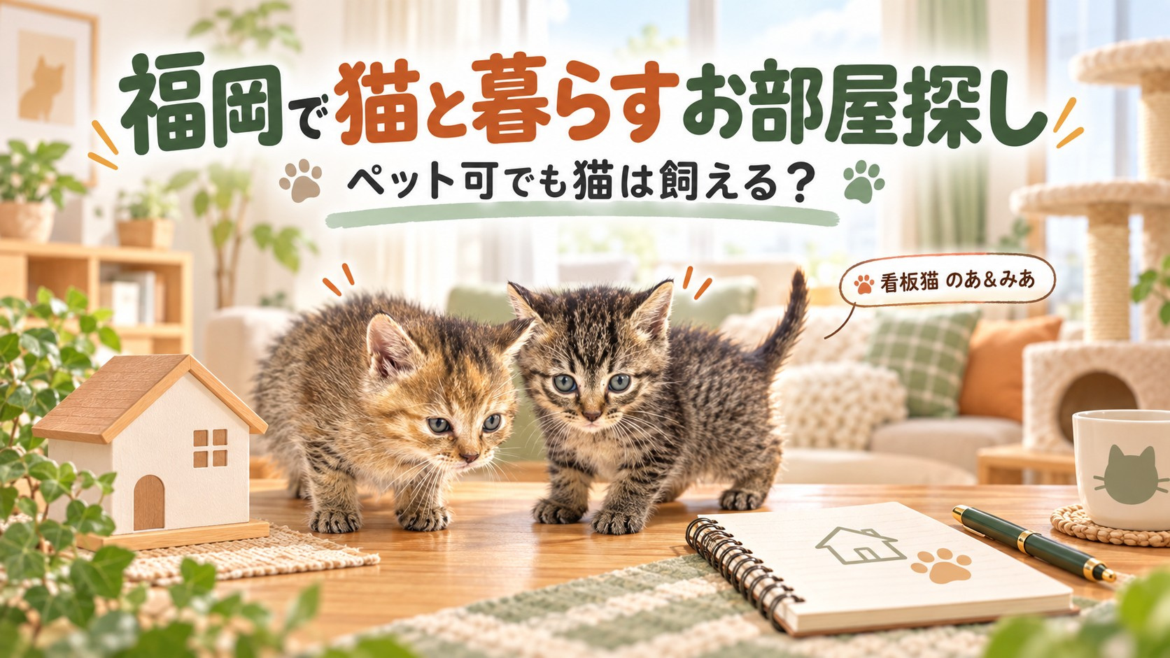 ペット可でも猫は飼える？福岡で猫可賃貸を探す5つの確認ポイントの画像