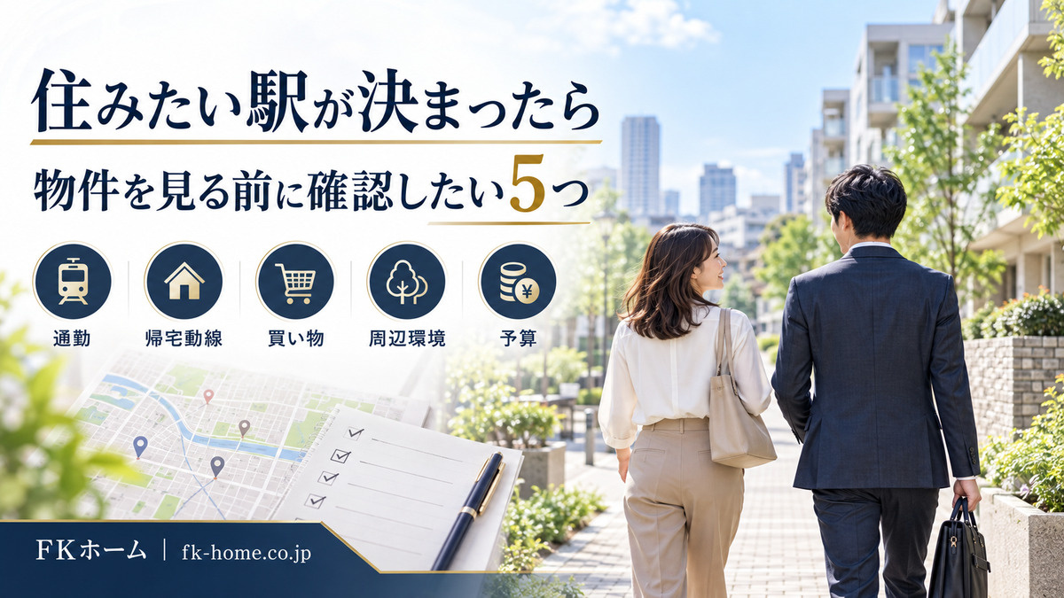 住みたい駅が決まったら何を見る？物件探しの前に確認したい5つのポイントの画像