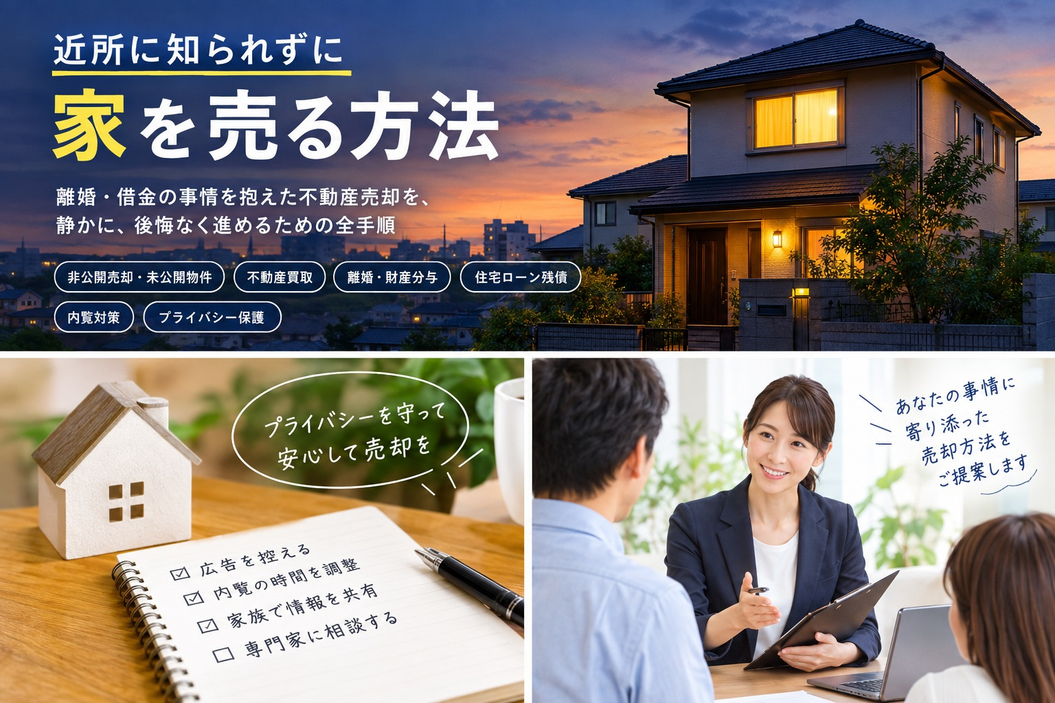 近所に知られずに家を売る方法はある?秘密裏に進めるコツを解説の画像