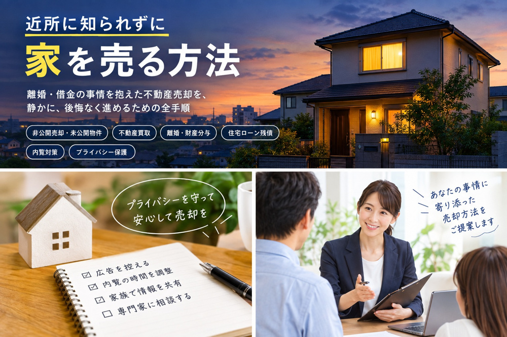 近所に知られずに家を売る方法はある？秘密裏に進めるコツを解説の画像