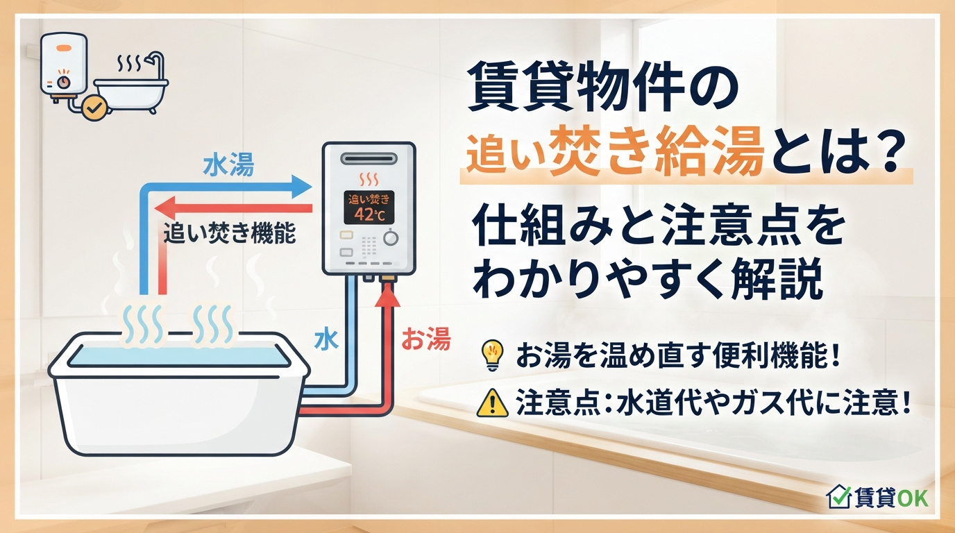 賃貸物件の追い焚き給湯とは？仕組みと注意点をわかりやすく解説の画像