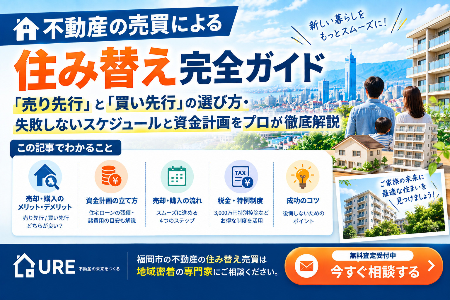 【不動産の売買による住み替え完全ガイド】「売り先行」と「買い先行」の選び方・失敗しないスケジュールと資金計画をプロが徹底解説の画像