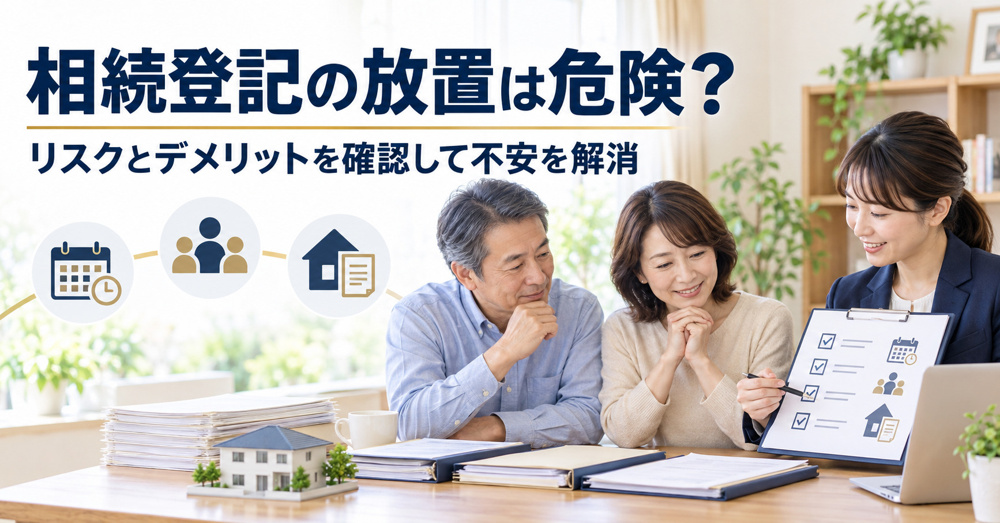 相続登記の放置は危険？リスクとデメリットを確認して不安を解消の画像