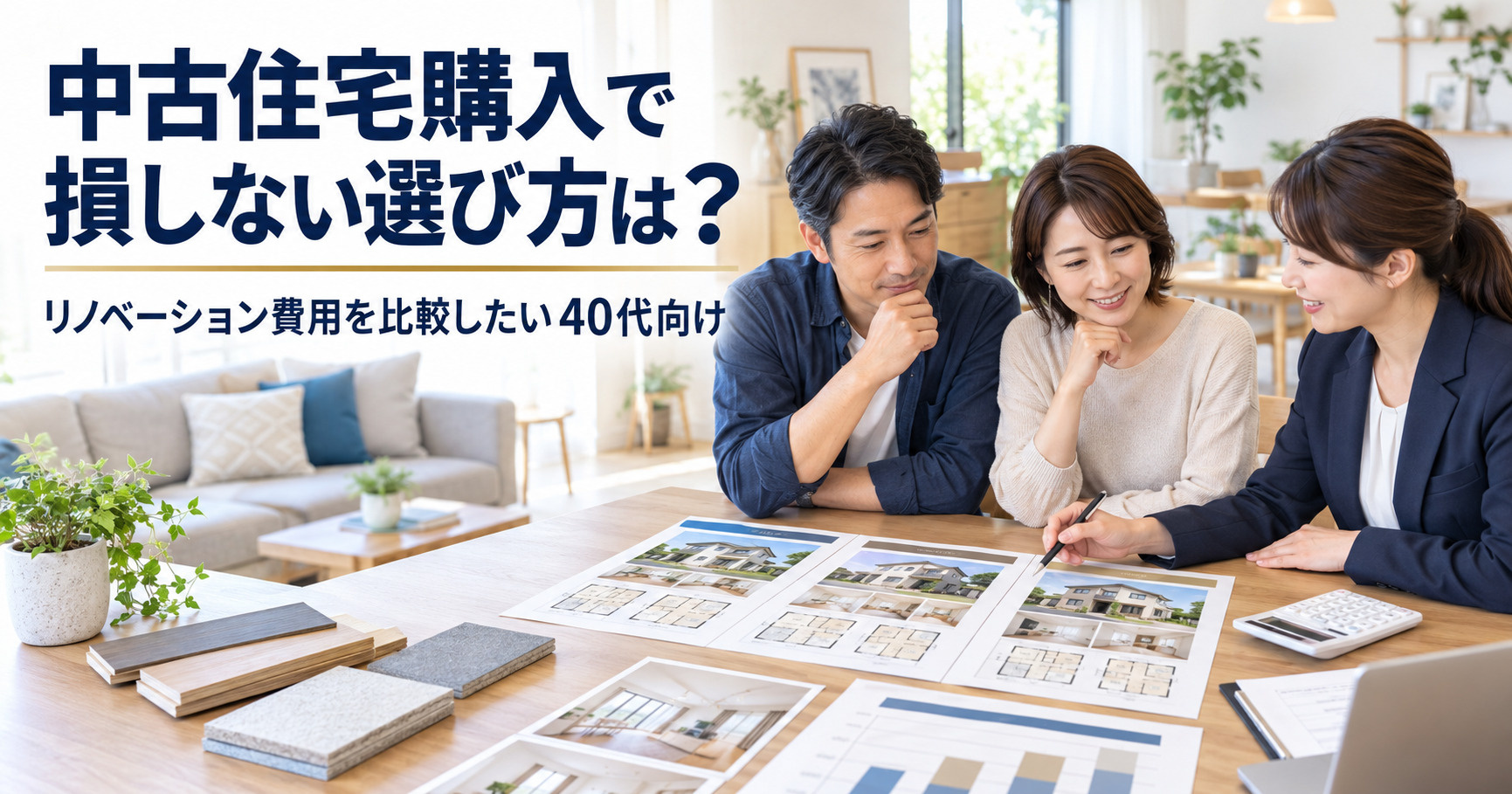 中古住宅購入で損しない選び方は?リノベーション費用を比較したい40代向けの画像