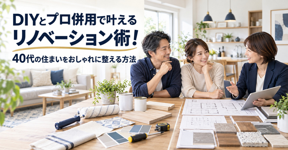 DIYとプロ併用で叶えるリノベーション術！40代の住まいをおしゃれに整える方法の画像