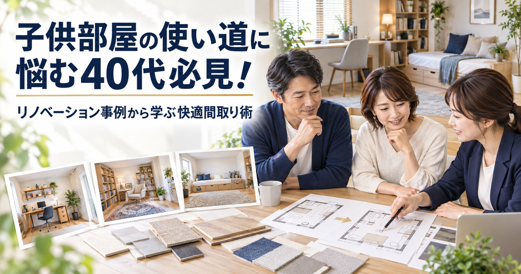 子供部屋の使い道に悩む40代必見!リノベーション事例から学ぶ快適間取り術の画像