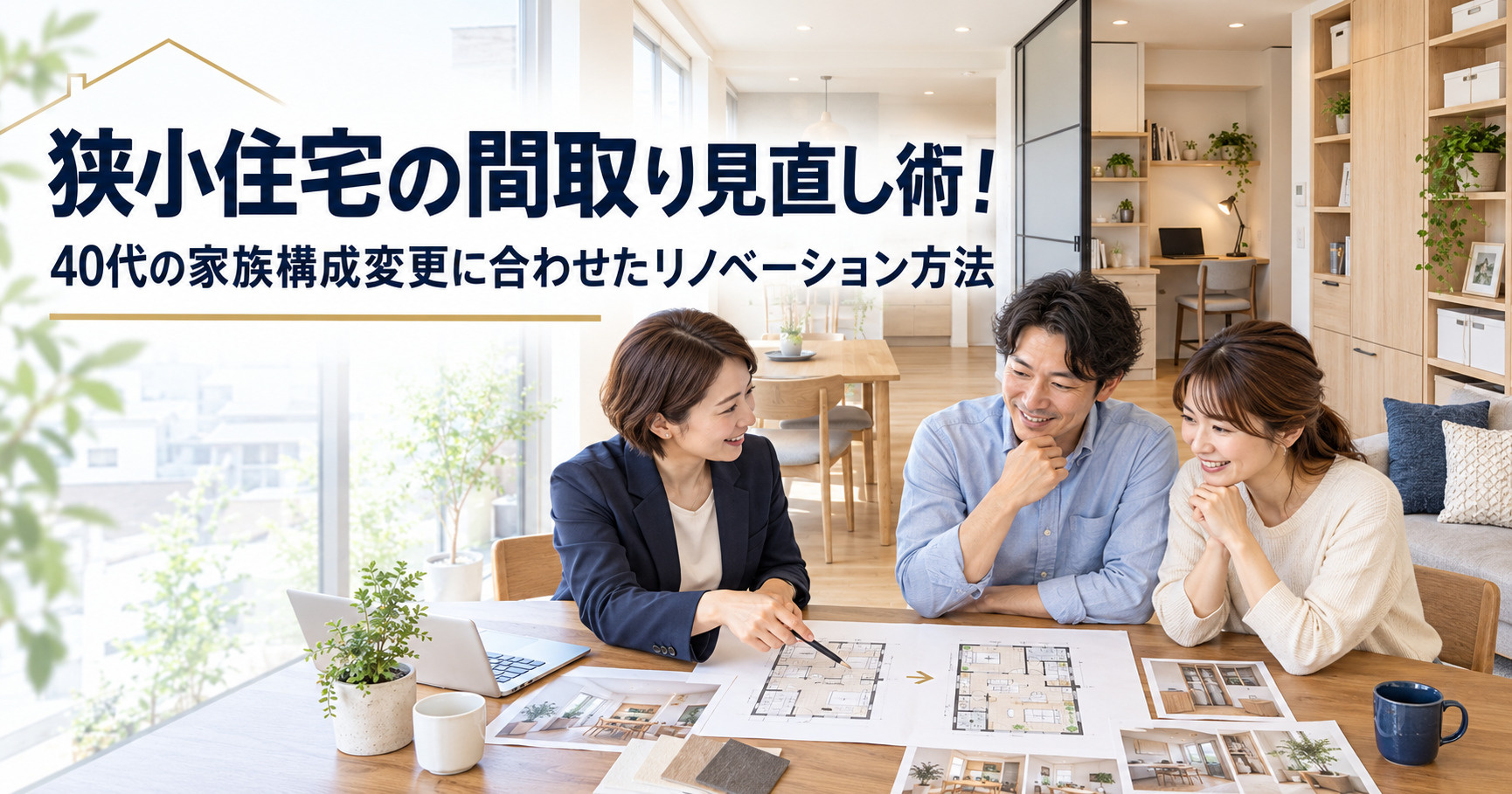 狭小住宅の間取り見直し術！40代の家族構成変更に合わせたリノベーション方法の画像