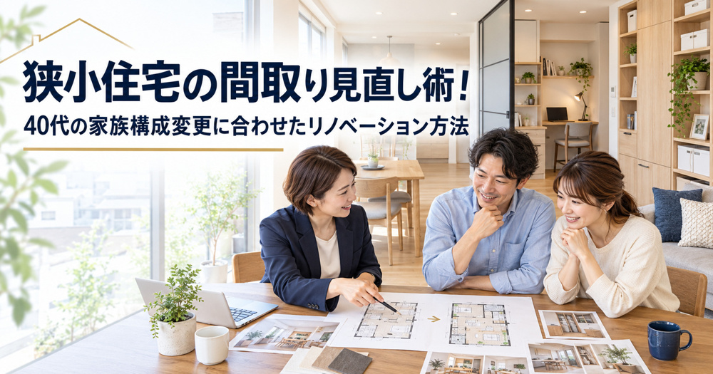 狭小住宅の間取り見直し術！40代の家族構成変更に合わせたリノベーション方法の画像