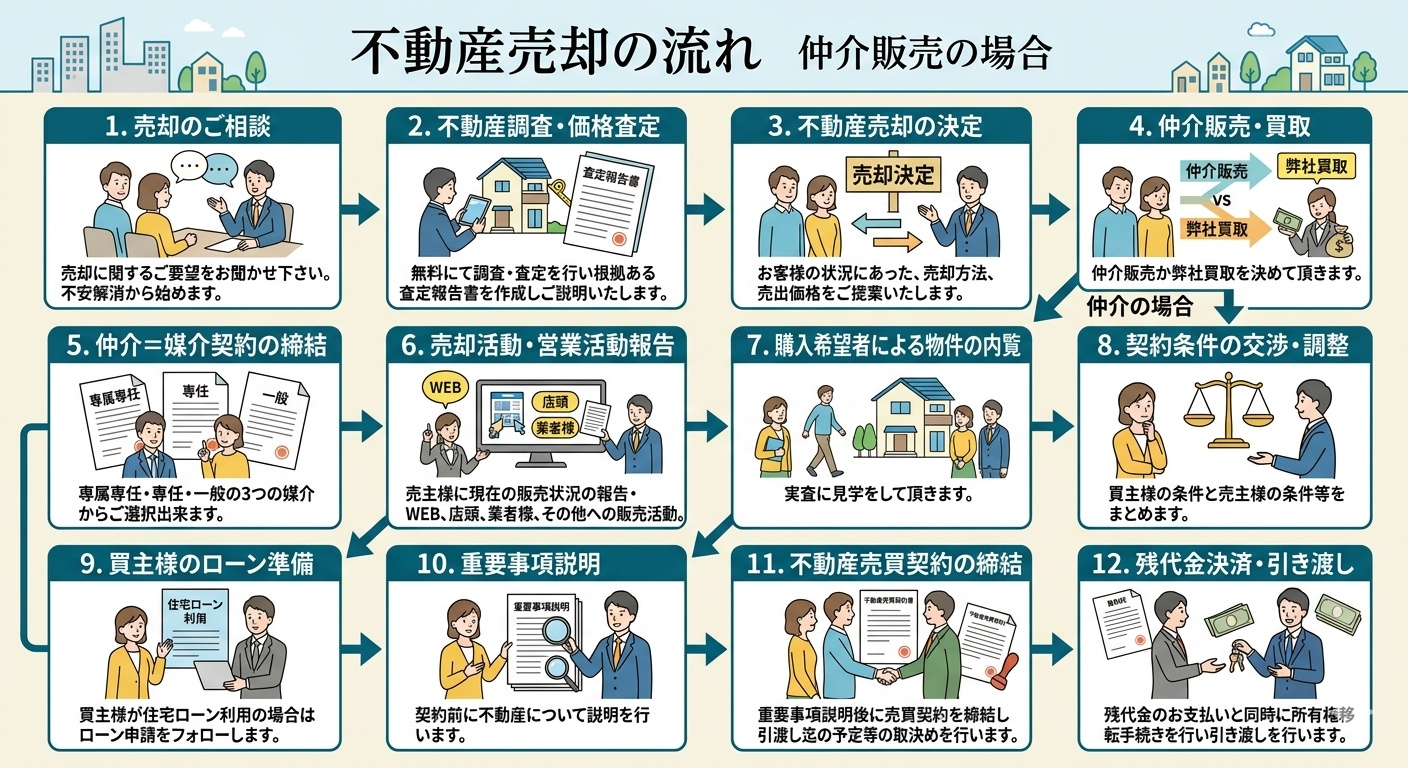 【沼津市の不動産売却コラム】不動産売却の流れの画像