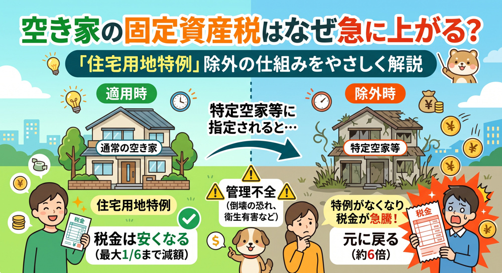 空き家の固定資産税が6倍に？「住宅用地特例」除外の仕組みの画像