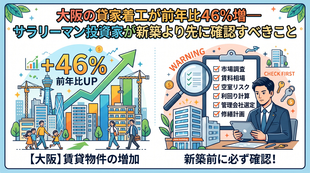 大阪の貸家着工46%増、投資家が見るべき点の画像