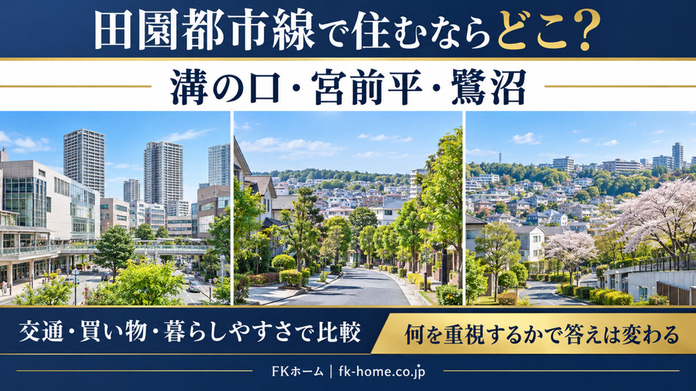 田園都市線で住むならどこ？溝の口・宮前平・鷺沼を暮らしやすさで比較の画像