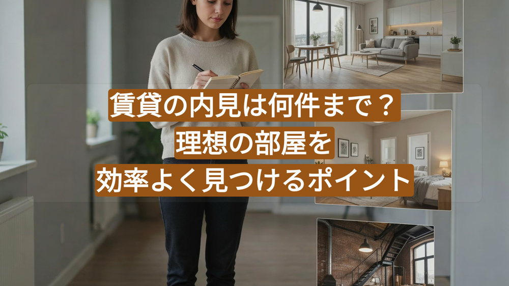 賃貸の内見は何件まで？理想の部屋を効率よく見つけるポイントの画像