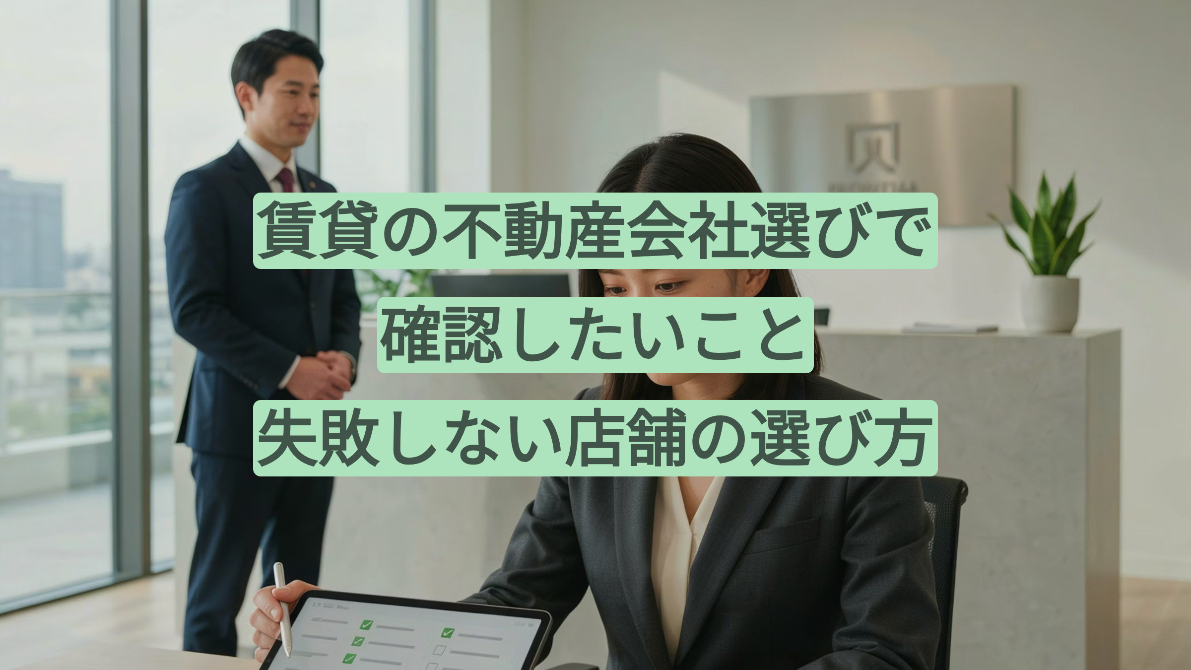 賃貸の不動産会社選びで確認したいこと｜失敗しない店舗の選び方の画像