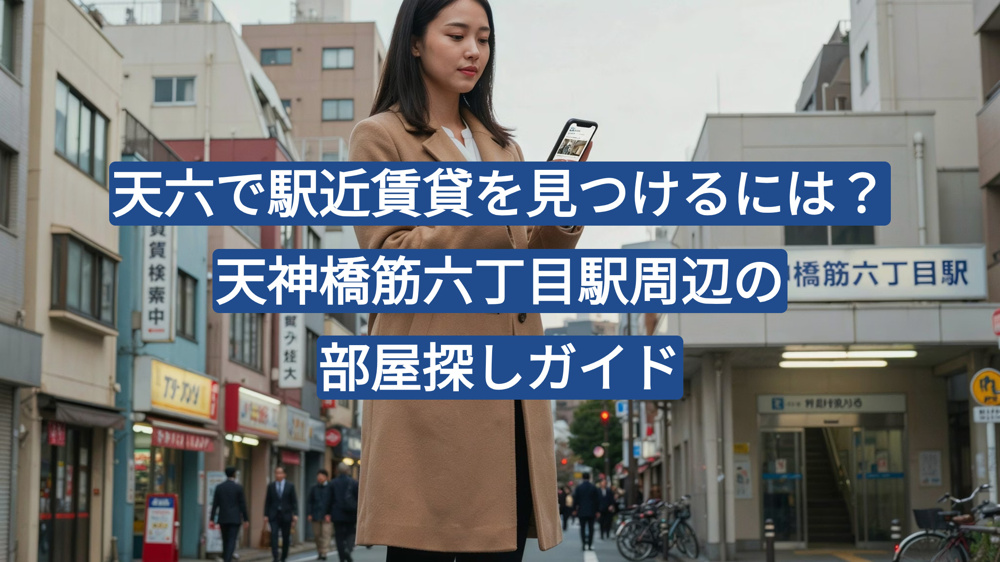 天六で駅近賃貸を見つけるには？天神橋筋六丁目駅周辺の部屋探しガイドの画像