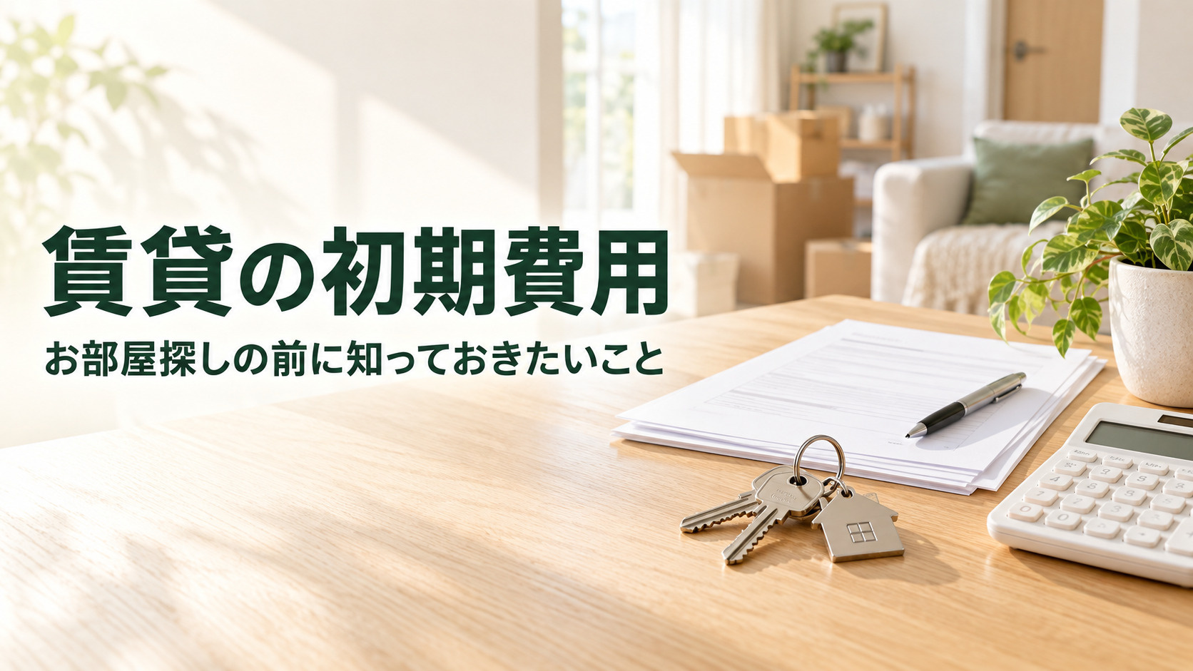 鹿屋市で賃貸一人暮らしを始める初期費用は？相場と節約のポイントを解説の画像