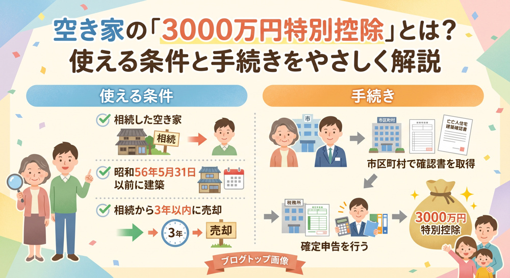 空き家「3000万円特別控除」とは？条件を解説の画像