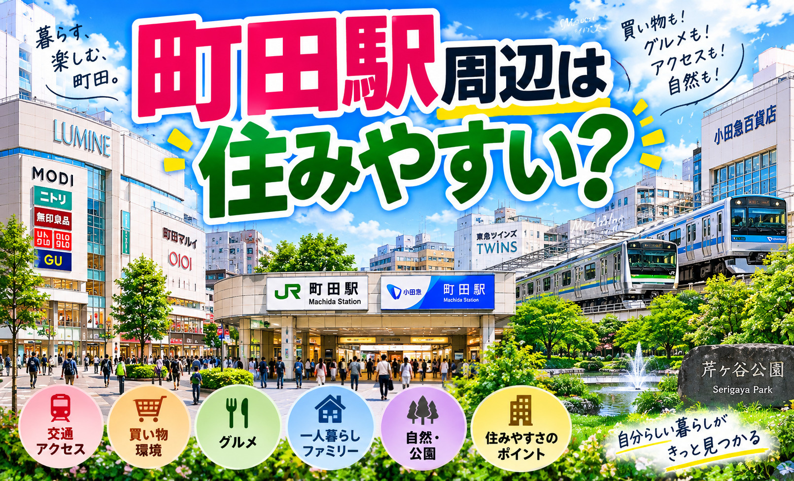【2026年最新版】町田駅周辺は住みやすい?交通アクセス・買い物・グルメ・生活環境を徹底解説の画像