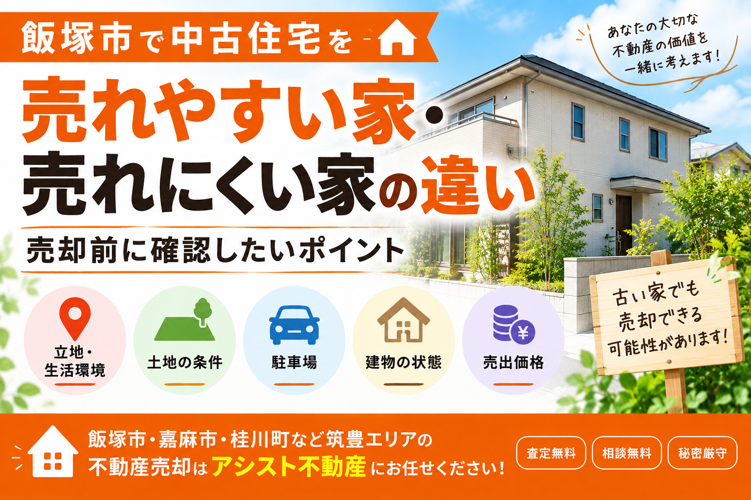 【飯塚市】中古住宅で売れやすい家・売れにくい家の違い｜売却前に確認したいポイントの画像
