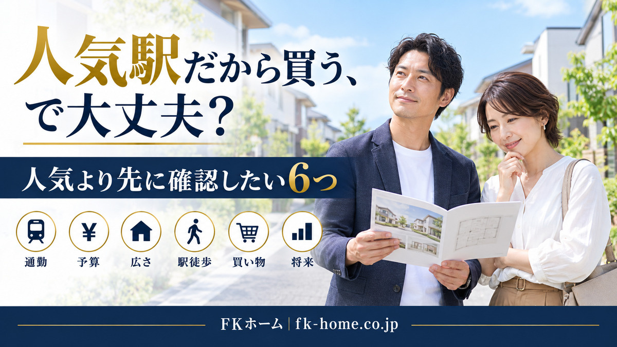 人気の駅だから買う、で大丈夫?家探しで人気より先に確認したい6つのことの画像