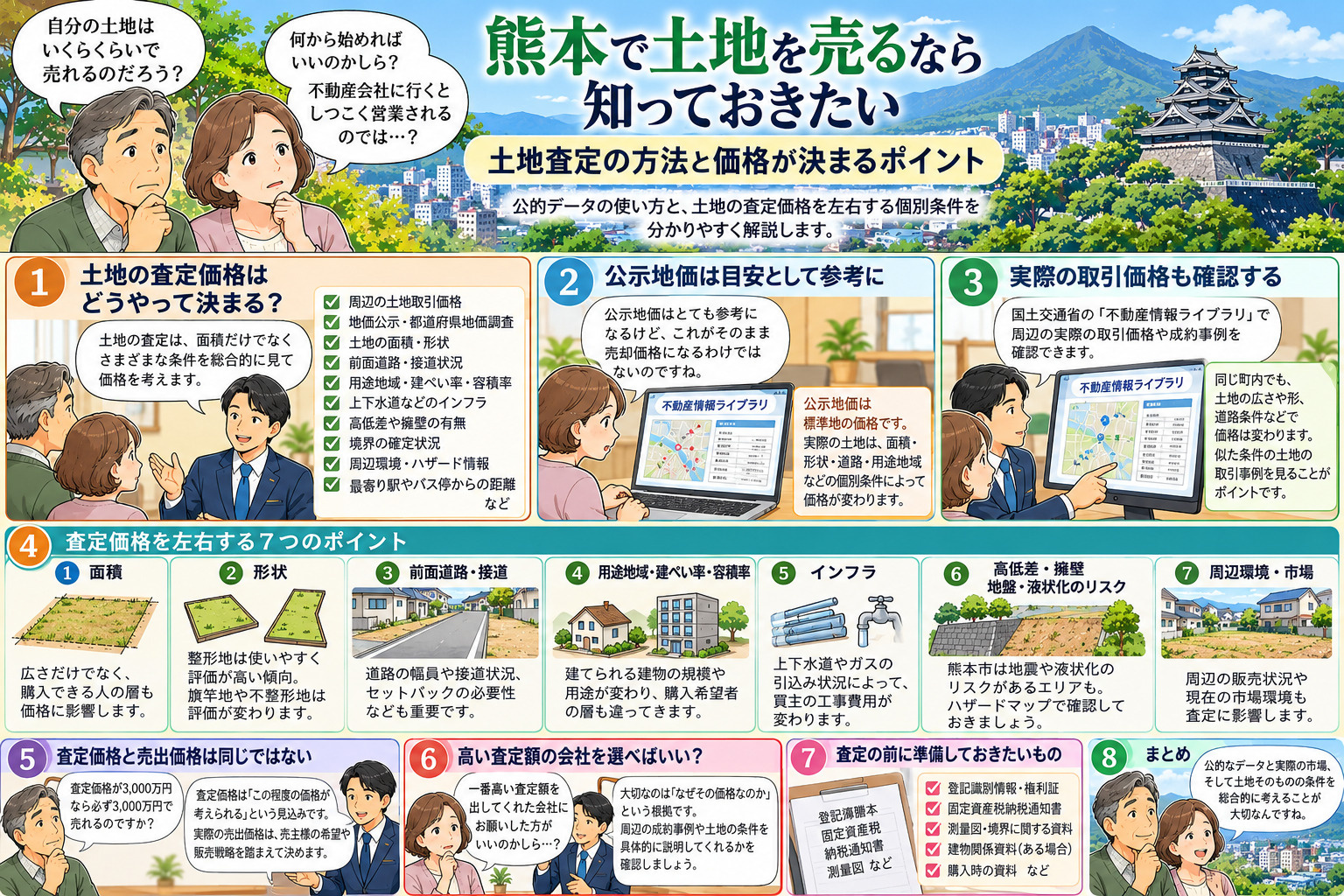 熊本で土地を売るなら知っておきたい：土地査定の方法と価格が決まるポイントの画像