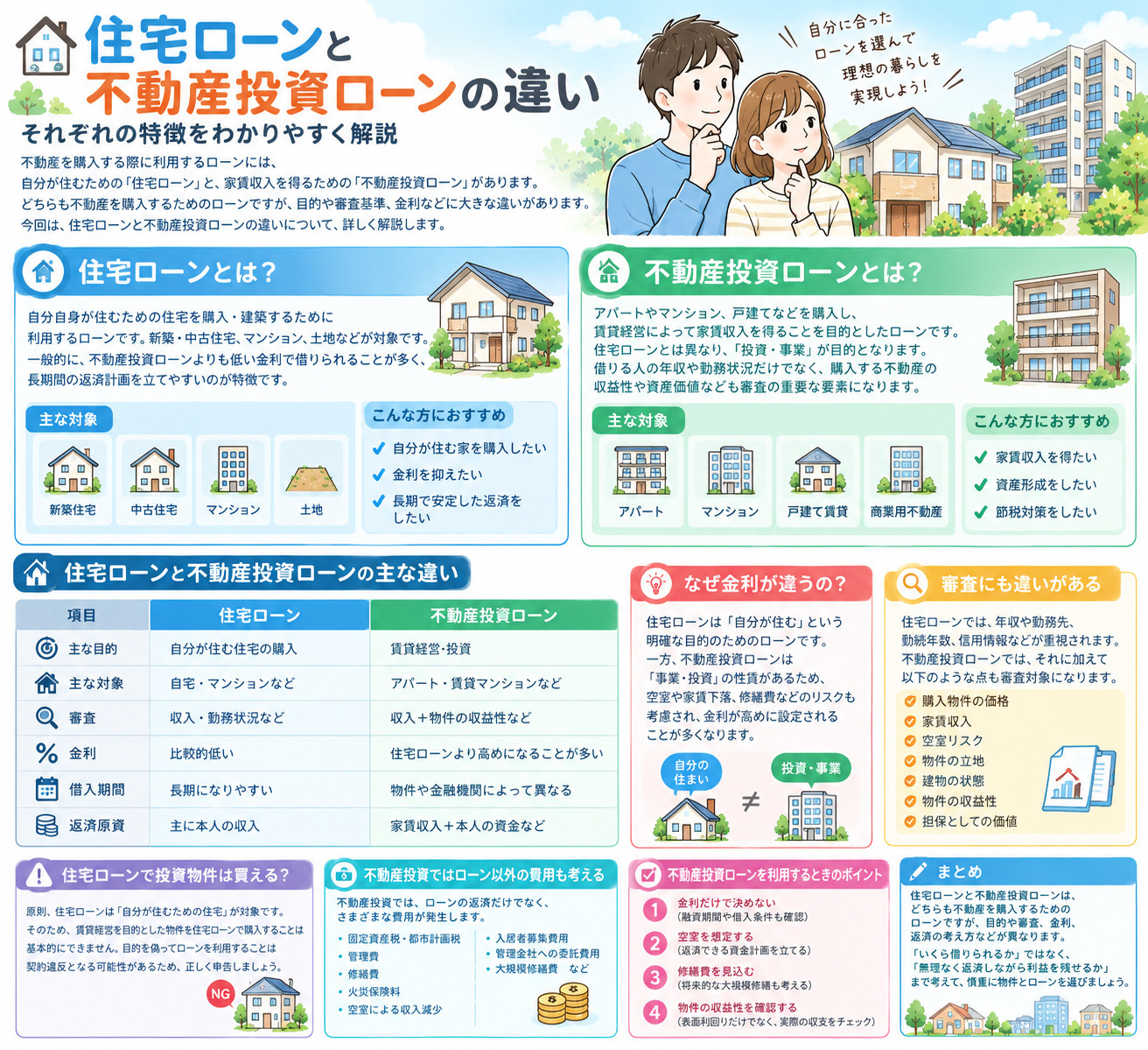 不動産投資ローンとの違いの画像