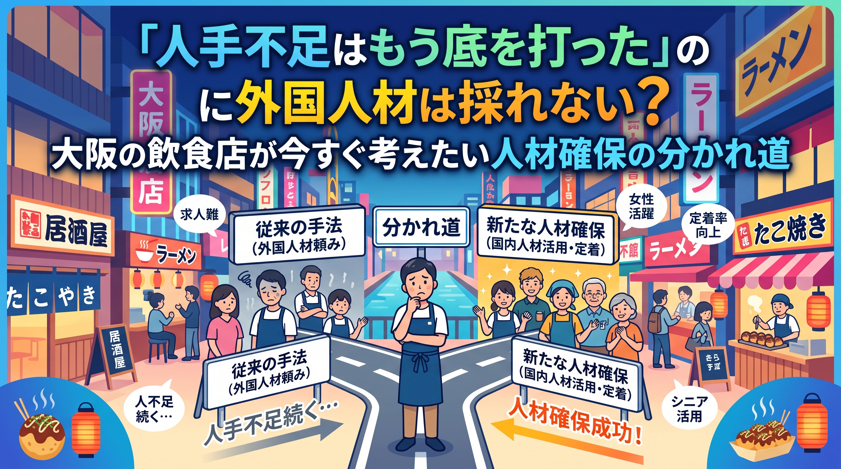 「外食特定技能」停止でも人手不足改善、大阪飲食店の一手の画像