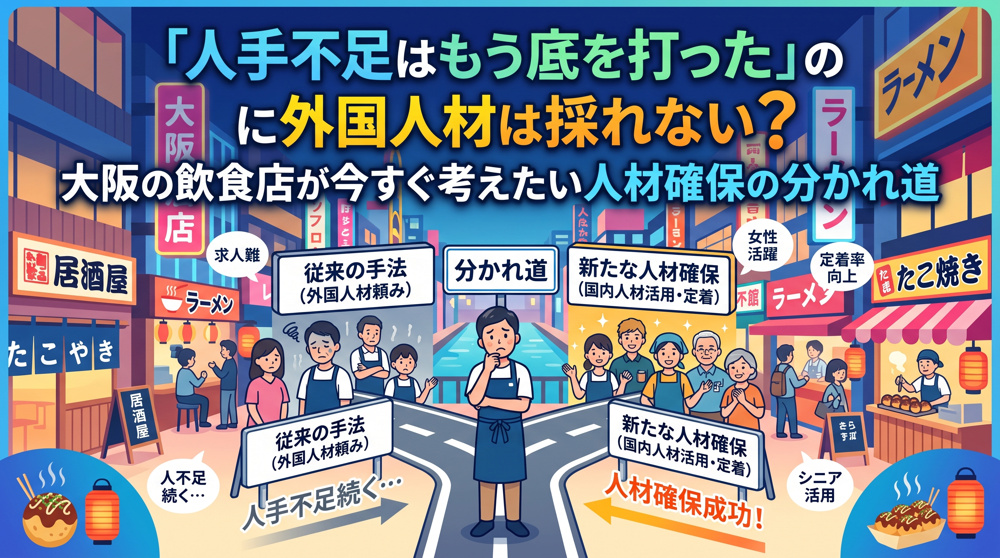 「外食特定技能」停止でも人手不足改善、大阪飲食店の一手の画像