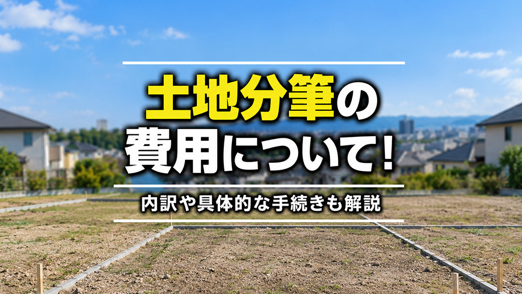 土地分筆の費用について！内訳や具体的な手続きも解説